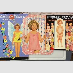Vintage Shirley temple paper dolls